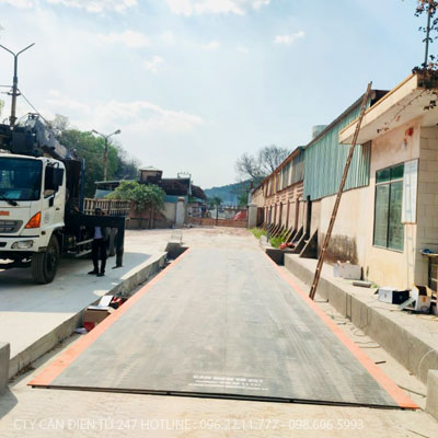 Cân ô tô bàn bê tông 120 tấn dài 15m