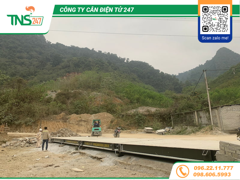 Cân ô tô 100 tấn sàn bê tông